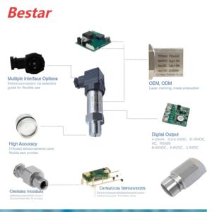 Bstar תעשייתי 4-20ma אוויר מים משדר לחץ חיישן לחץ