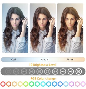 6 นิ้ว RGB ไฟวงแหวนคอมพิวเตอร์ LED Selfie แหวนไฟโทรศัพท์แบบพกพากระพริบคลิปสตรีมมิ่งสดเติมแสง - Product Image 3