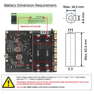 X1201 Geekworm Raspberry Pi 5 18650 up V1 1 1 scheda di gestione della potenza con accensione automatica per Pi 5 - Product Image 4