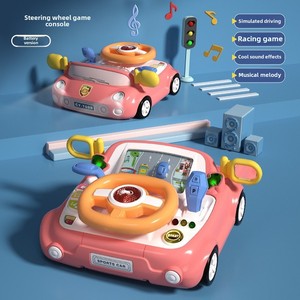 Yeni Kidsren çok fonksiyonlu plastik araba direksiyon oyuncak yapay sürüş ışık ve müzik erken eğitim hediye kutusunda - Product Image 6