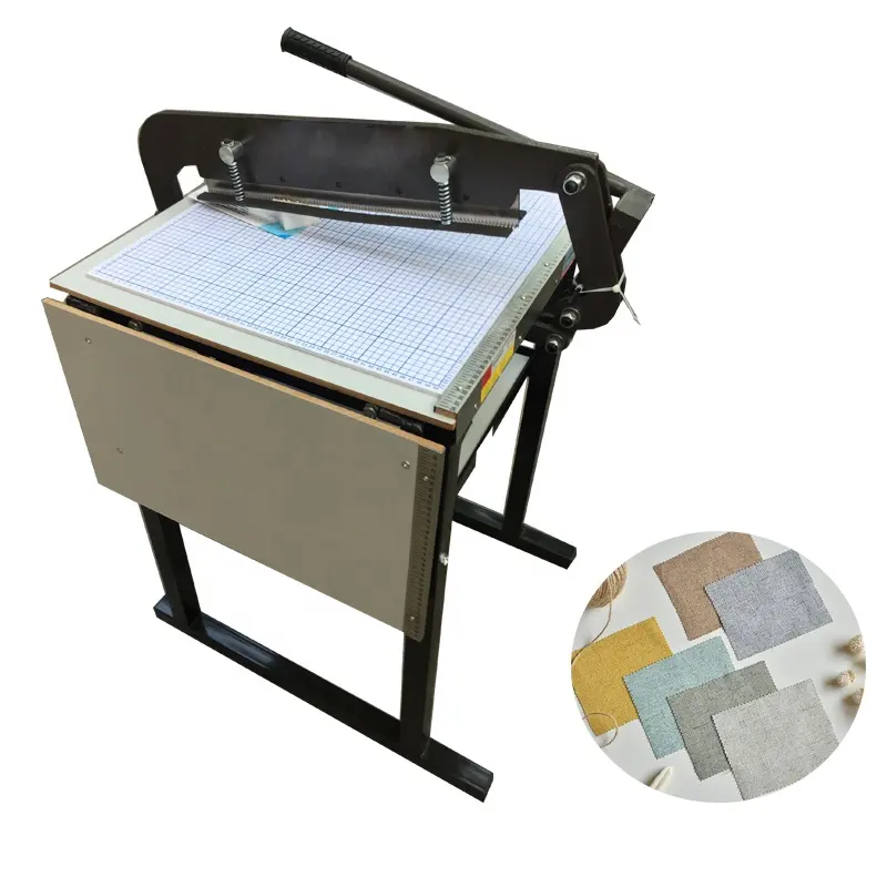 Máquina cortadora de cinta de tela manual Cortador de muestras textiles