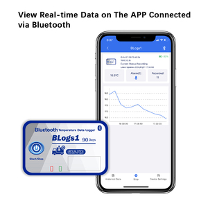 Registrador de datos de temperatura BLE inalámbrico desechable, entorno de informe PDF, monitoreo en tiempo real - Product Image 6