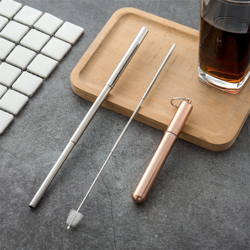 Boîtier en or rose + paille argentée