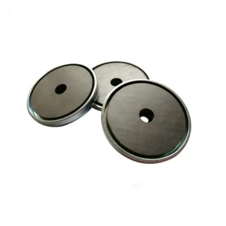 Top Sale Diameter 60 / 70mm Ferrite Magnetic Holder Cup Base Pot Magnet With Through Hole