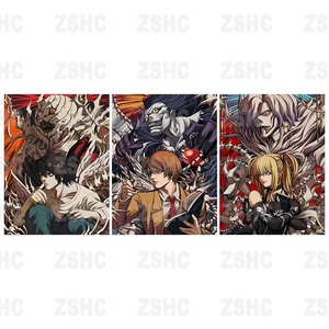 恶魔杀手Nezuko Tanjirou Zenitsu 3D翻转渐变海报墙壁艺术动漫绘画墙贴3D透镜状海报