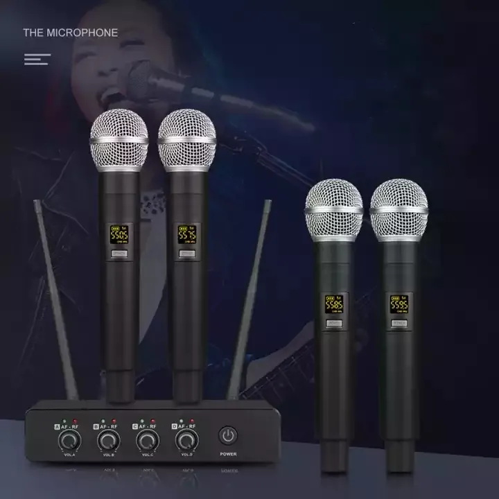 Sistema de micrófono de Karaoke, mezclador de Audio con micrófono inalámbrico profesional UHF para profesores, AW06 personalizado, 50 canales