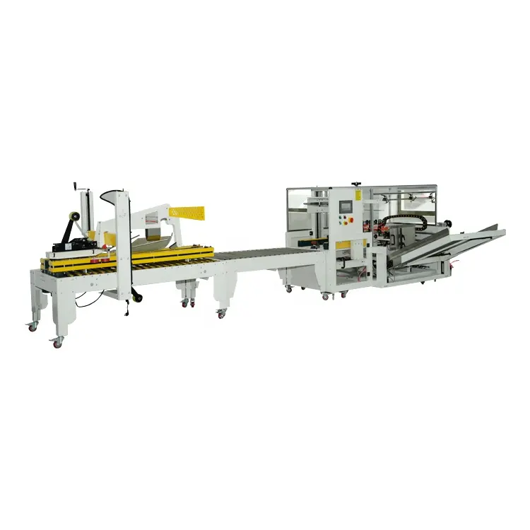 Automatische Case Carton Tape Afdichting Machine Met Opvouwbare Flappen