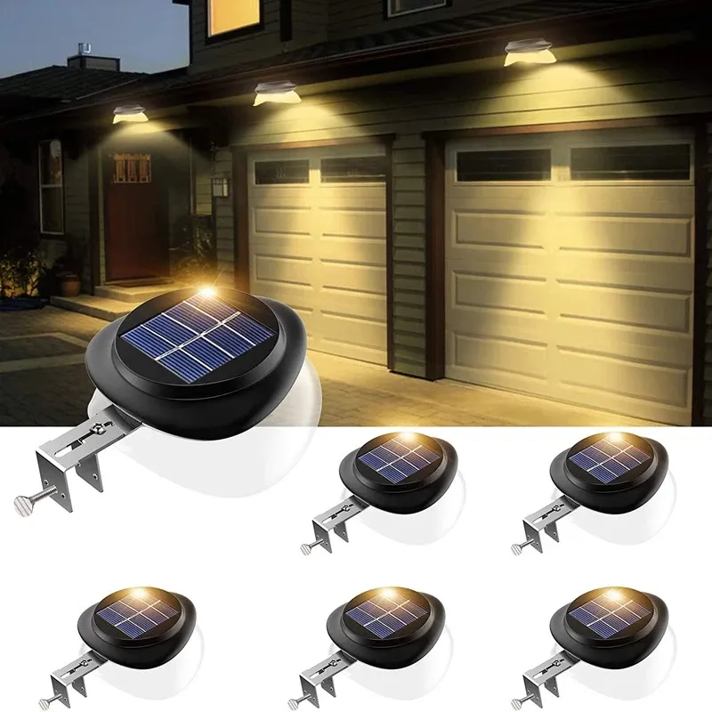 Applique murale solaire LED imperméable sans fil avec détecteur de mouvement, éclairage d'extérieur, luminaire décoratif de paysage, idéal pour la maison, un jardin, un Patio ou une clôture, 4 unités