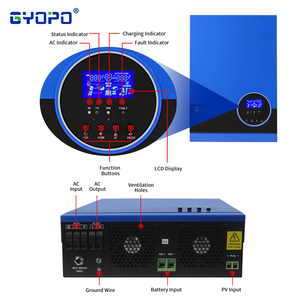 3.5kw太阳能混合逆变器单相宽120V-450Vdc光伏输入范围100A 24v电池电压纯正弦波逆变器 - Product Image 2