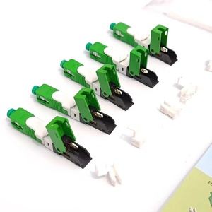 ตัวเชื่อมต่อเร็ว FTTH SC LC FC UPC APC สีฟ้าสีเขียวสีชมพูตัวเชื่อมต่อเครือข่ายแลนแบบไร้สายตัวเชื่อมต่อเร็วออปติคอล - Product Image 5