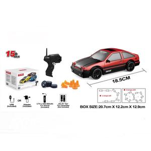 1/24スケールリモコンおもちゃロードビークルRCミニドリフトカーレースゲームドリフトスピードモデルLEDライトとドリフトタイヤ付き - Product Image 6