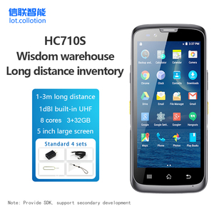 HC710S Venta al por mayor Android 12 Computadora móvil de mano Lector RFID UHF de largo alcance Dispositivo lector de código de barras R2000 con SDK en stock - Product Image 3