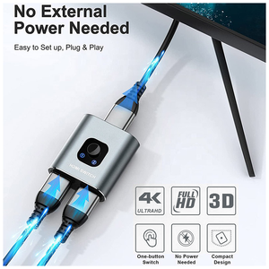 OEM de fábrica 2 puertos 2 en 1 salida 4K bidireccional para HDMI Splitter 2x1 4K60HzBi conmutador bidireccional direccional HDMI Switch - Product Image 5