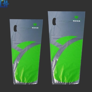 透明HDPE花朵印花小透明礼品袋，带定制标志塑料袋，不同手柄形状的花朵 - Product Image 1