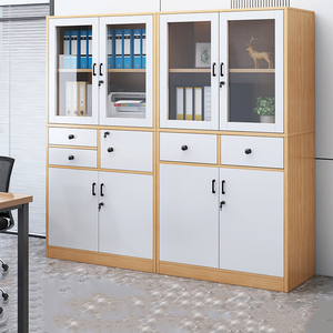 Kim loại hiện đại kệ sách Tủ lưu trữ thép nội thất văn phòng tập tin kết hợp tủ với cửa kính - Product Image 5