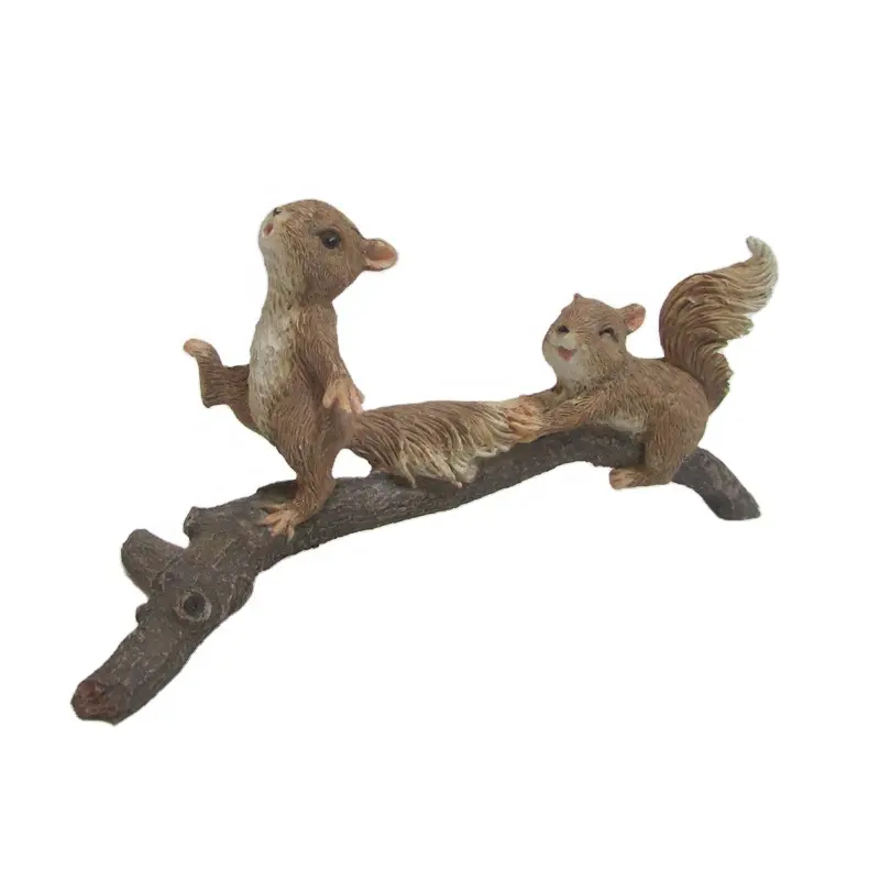 Estatua decorativa de resina con forma de ardilla para decoración del hogar, estatua de animal para jardín, regalo promocional, ED11251A