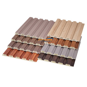 Popular <strong>Design</strong> Home Decor Waterproof Tv Background Panel Wooden Grain Indoor PVC Wall Environmental-friendly Wpc Wall Panels