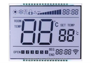 Kunden spezifischer TN12-Digit 7-Segment LCD-Anzeige schwarzer Hintergrund mit weißem Text für industrielle Anzeige instrument ierung - Product Image 4