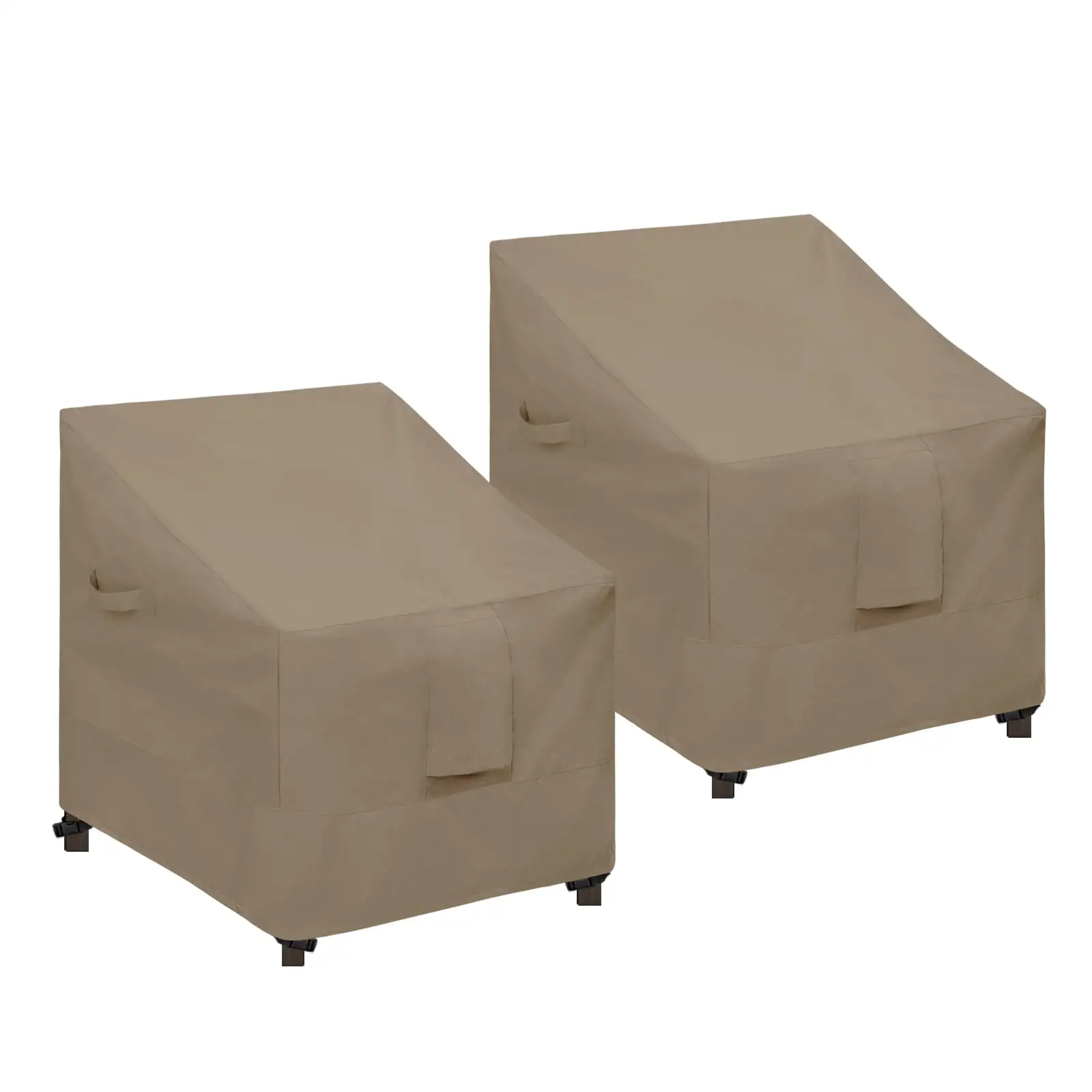 Sarung kursi teras, sarung kursi luar ruangan anti UV, penutup furnitur teras rumput tahan air cocok untuk kursi makan dapat ditumpuk