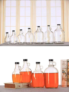 Bir saplı 1L 2L 3L 4L 5L şeffaf büyük şarap cam şişe konteyner - Product Image 6