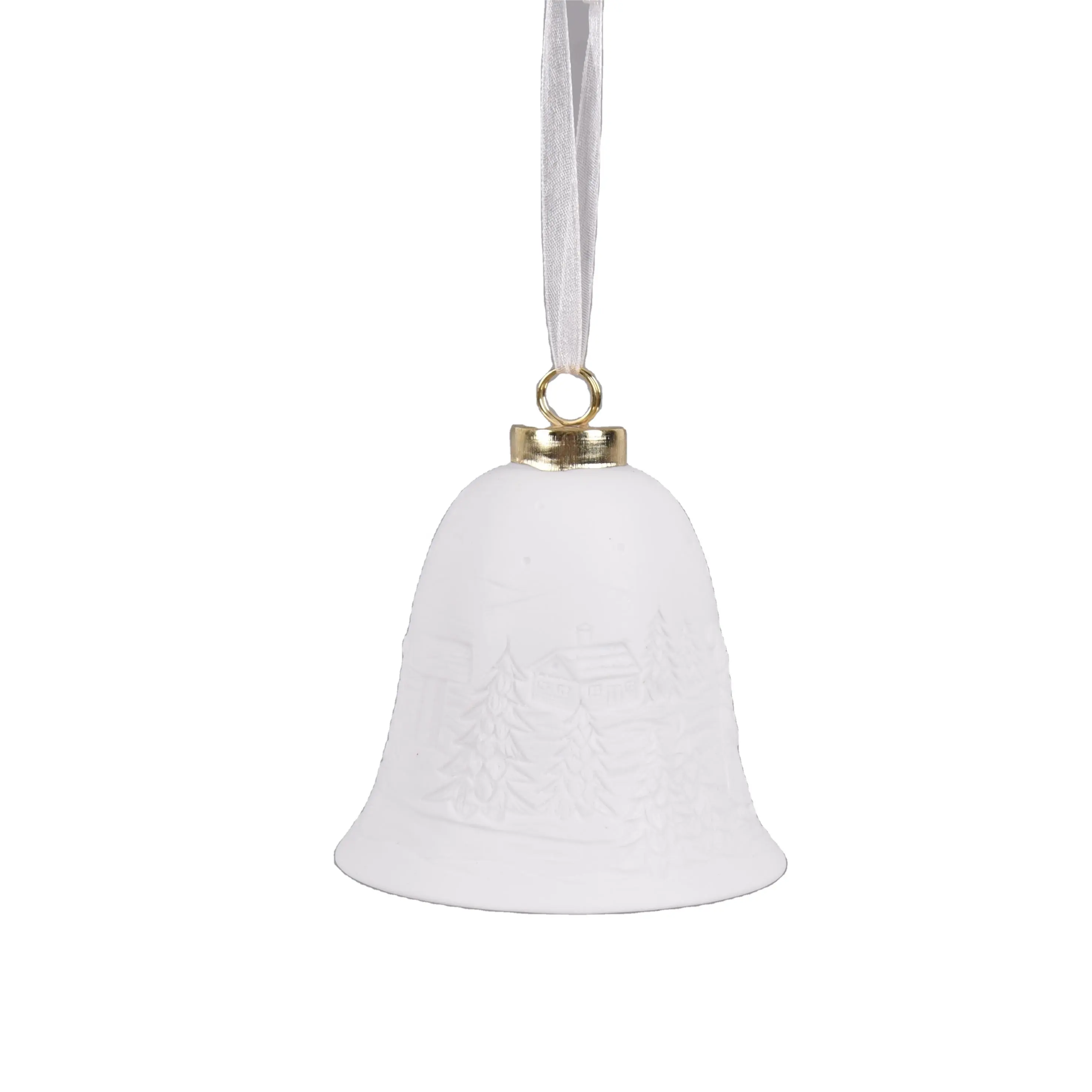 Неклазированный Белый Рождественский керамический шар на заказ Рождественский керамический шар со светодиодным декором для Рождества