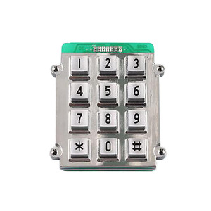 Venta caliente 3*4 Teclado de matriz de retroiluminación de diseño compacto con botones táctiles Material de metal Producto superior - Product Image 5