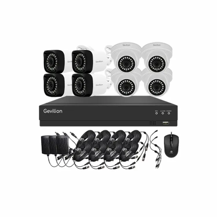 Easy Set Up 8CH Hd 1080P Nachtzicht Ahd Cctv Security Camera System Outdoor 8 Kanaals Cctv Systeem Dvr