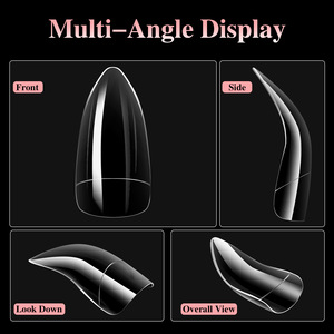 Miss100 adet kartal pençe şekli kavisli yanlış Nail İpuçları yarım kapak özel şekilli sivri uzatma tasarım çivi sanat İpuçları - Product Image 4