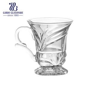 120ml yüksek kaliteli çay içecek bardağı kupalar ev kullanımı için özelleştirilmiş sofra kulplu fincan kazınmış İrlandalı kahve fincanı - Product Image 2
