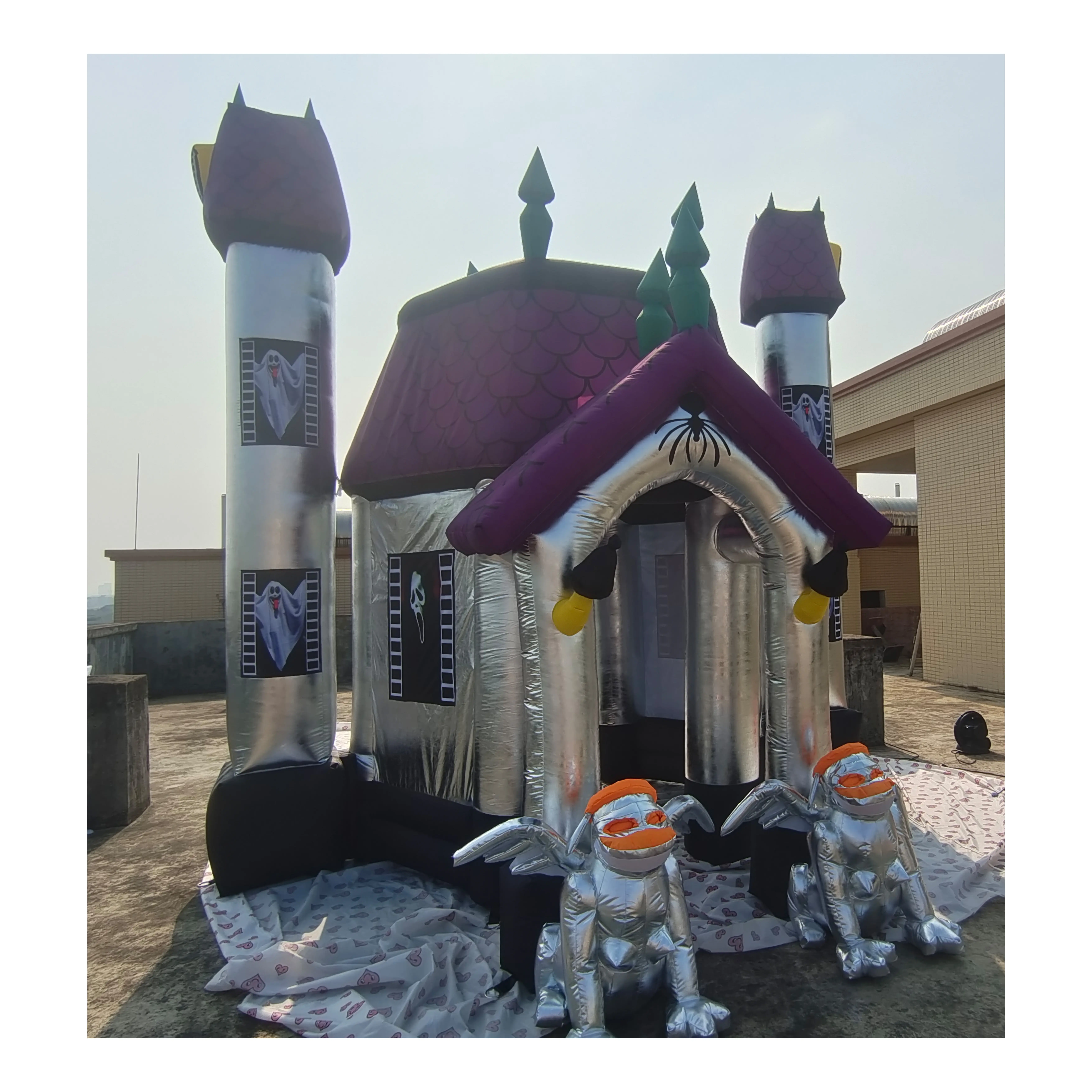 Casa stregata gonfiabile di halloween all'aperto su ordinazione di prezzi all'ingrosso per la decorazione di halloween