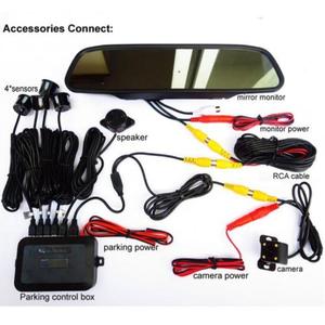 IPoster Car 4.3in Monitor Camera 4 <strong>Sensors</strong> <strong>LCD</strong> Display <strong>Reverse</strong> Backup Monitor Camera <strong>System</strong> Smart Parking Alarm radar <strong>Sensors</strong> - Product Image 6