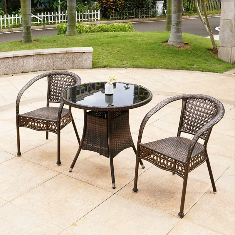 Salva posto sedia in Rattan Set di sedie da giardino tavolo per mobili da esterno