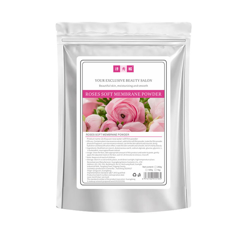 Rosa idratante maschera morbida in polvere