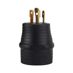 ヘビーデューティ30A 125V Nema L5-30PからTT-30Rプラグコンバーターアダプタープラグ付きソケット付きキャンピングカーキャラバンキャンピングカー用モーターホーム