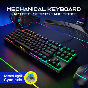 Acepte el logotipo personalizado Led Light Hot Swap Rgb Wired Gamer Keyboard Wired 87 Keys Computer Gaming Keyboard - Product Image 3