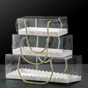 Temizle ambalaj uzun büyük isviçre rulo keki kutu özel baskılı PET ekmek ambalaj tatlı ambalaj temizle pasta kutusu çerezler için - Product Image 6