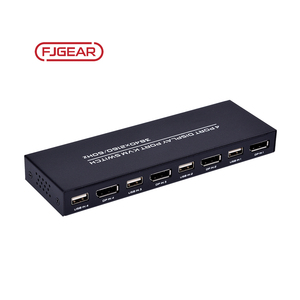 FJ-DK401 Fjgear 4 Port DP <strong>KVM</strong> <strong>Switch</strong> Usb2.0 4 Hosts <strong>Share</strong> a Set of Keyboard and Mouse Display Plug and Play 11*4.7*1.5CM - Product Image 5