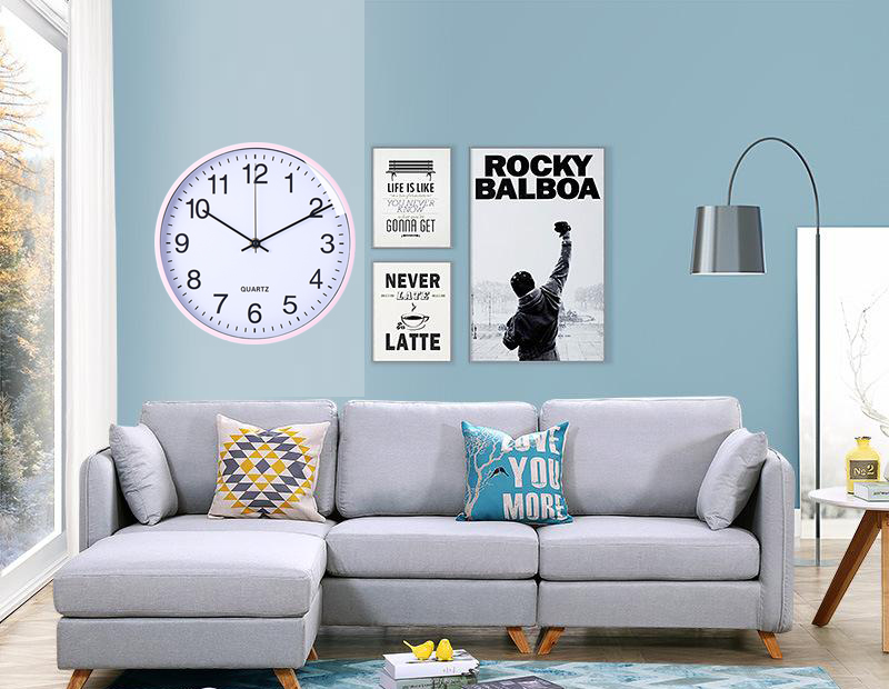 Home Decoration Simple Round Design 12 inch Cheap Plastic Wall Clock