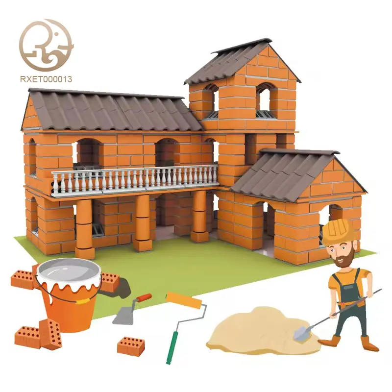 Fabriek Leveren Diy Kids Indoor Playhouse Gebouw Set Spelen Miniatuur Huis Model Kits Speelgoed Huis Villa Puzzel Jongens En Meisjes