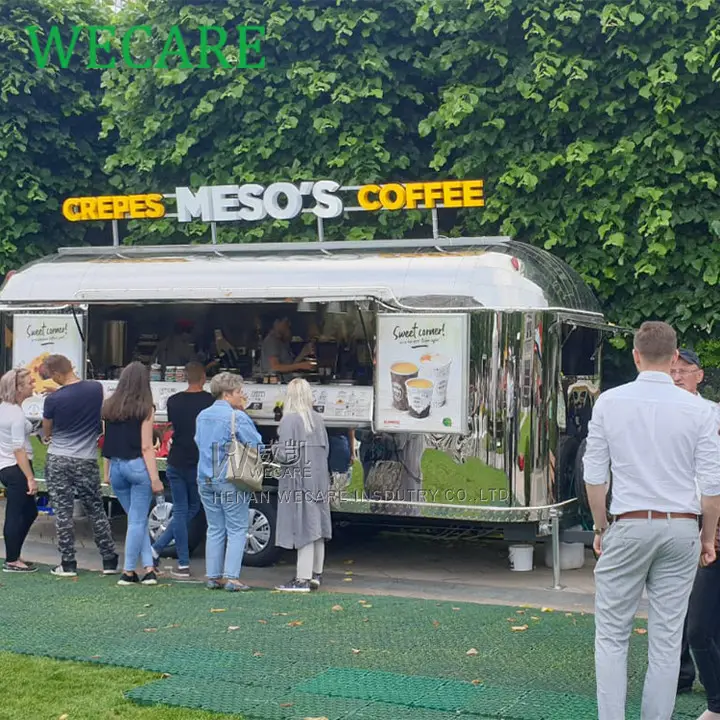 WECARE CE shining mobile coffee truck kebab van for sale