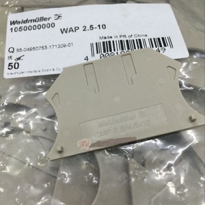 Weidmuller Wap 2.5-10ปลายแผ่นยึด PA66สีเบจสำหรับ W เทอร์มินัลบล็อกชุด1050000000ติดตั้งง่าย - Product Image 1