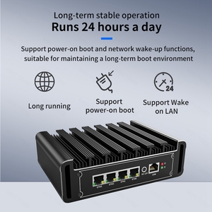 N100 Fanless Mini PC Computer Proxmox Host i226 2,5G 4LAN Industrial Computer Gateway J4125 Firewall Router para PFSense - Product Image 5