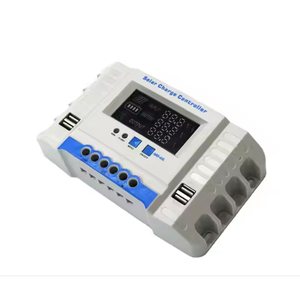 GCSOAR 4 USB Выход PWM контроллер солнечного заряда DC 12v 24v Номинальное напряжение 60a ЖК-дисплей солнечная панель контроллер с - Product Image 5