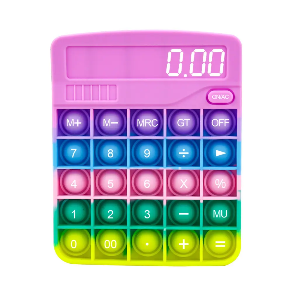 Anak-anak Pilih Desain Baru Dorong Gelembung Sensor Poppings Set Antistress Squeeze Fidget Mainan Kalkulator Nyaman untuk Bersenang-senang