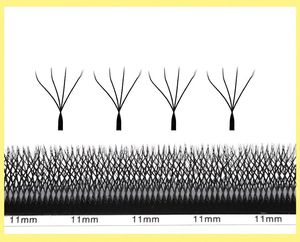 サロン用手作りYY3Wまつげエクステンション個別まつげエクステンションwシェイプブラウン3d 4d 5d 6dwwクローバーまつげトレイ