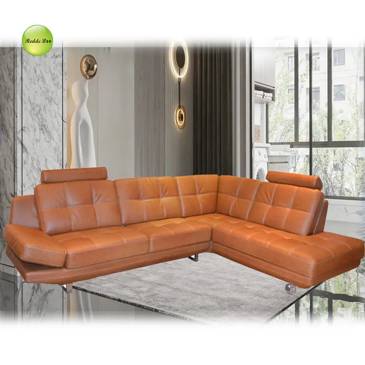 Hot sale luxury design for cheap Living Room Leather fabric sofas furniture 8023