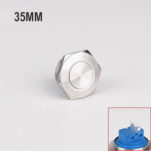 Fornitore della cina interruttore a pulsante SPST DPDT On-Off 35mm con LED Max. Corrente 3A IP65 livello Max. Tensione 250V - Product Image 2