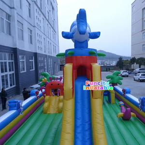 Funcity özelleştirilmiş yeni tasarım ticari açık şişme şato yumuşak oyun ekipmanları büyük şişebilen eğlenceli şehir çocuklar için - Product Image 5
