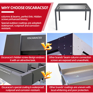 Büyük su geçirmez Louvered bahçe veranda Yard açık kullanım güneş gölge ile genişletmek uzay benzer gölgelik Gazebo Gazebo