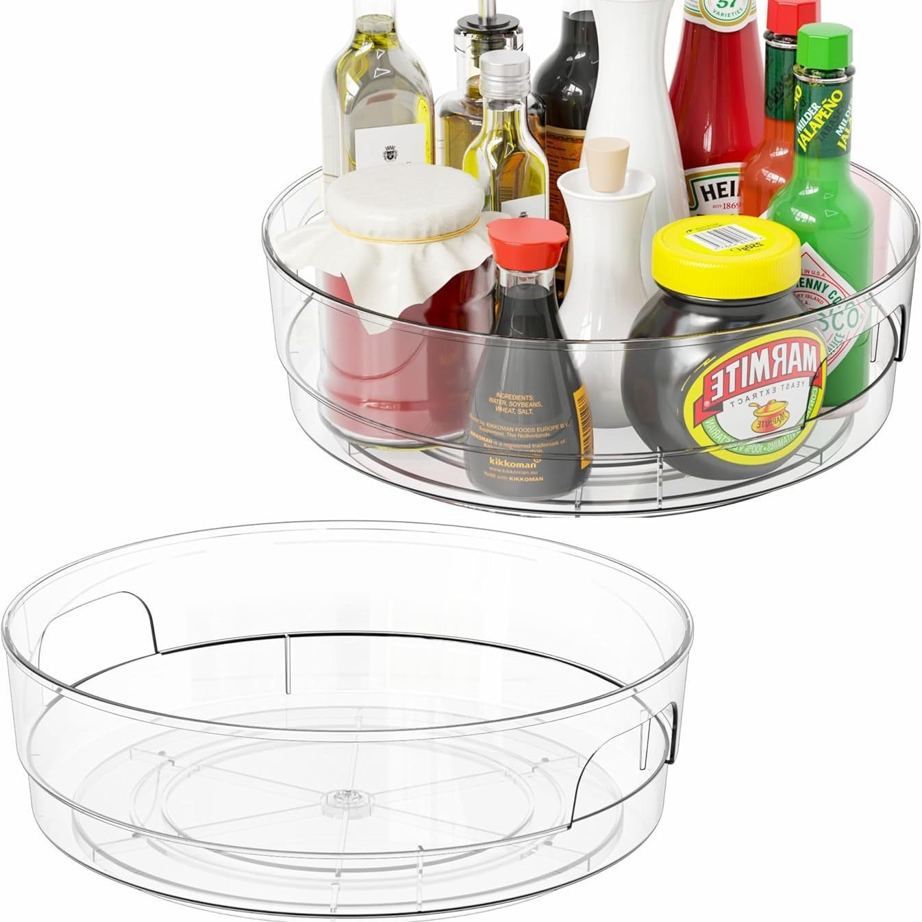 2-pack - Extra Large - Round Seasoning Trays with Handles